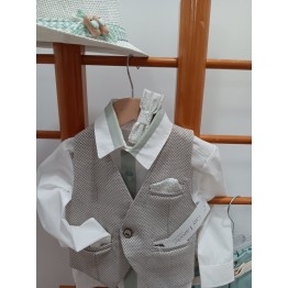 Guy Laroshe Σετ βάπτισης Μπεζ-Φυστικί